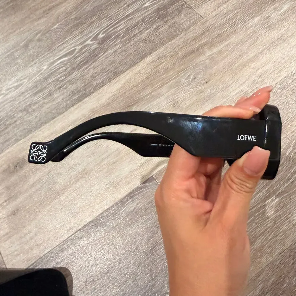 LOEWE EYEWEAR + Paula's Ibiza Signature Black Mask Acetate Sunglasses